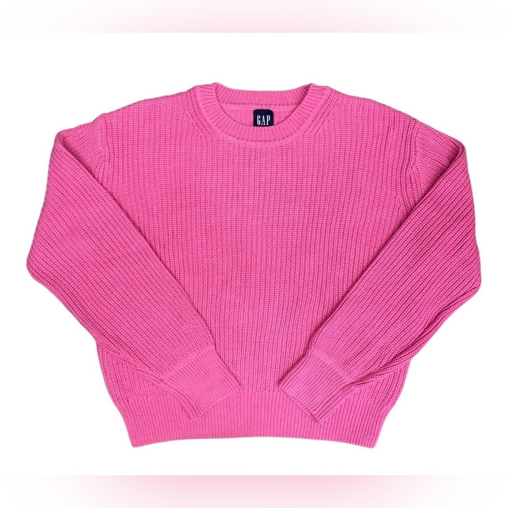 GAP Women's Vibrant Pink Crew Neck Sweater